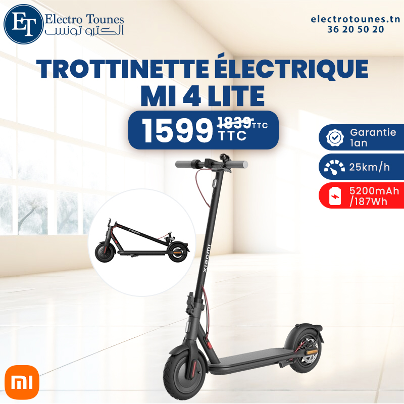 TROTTINETTE ELECTRIQUE XIAOMI MI 4 LITE NOIR