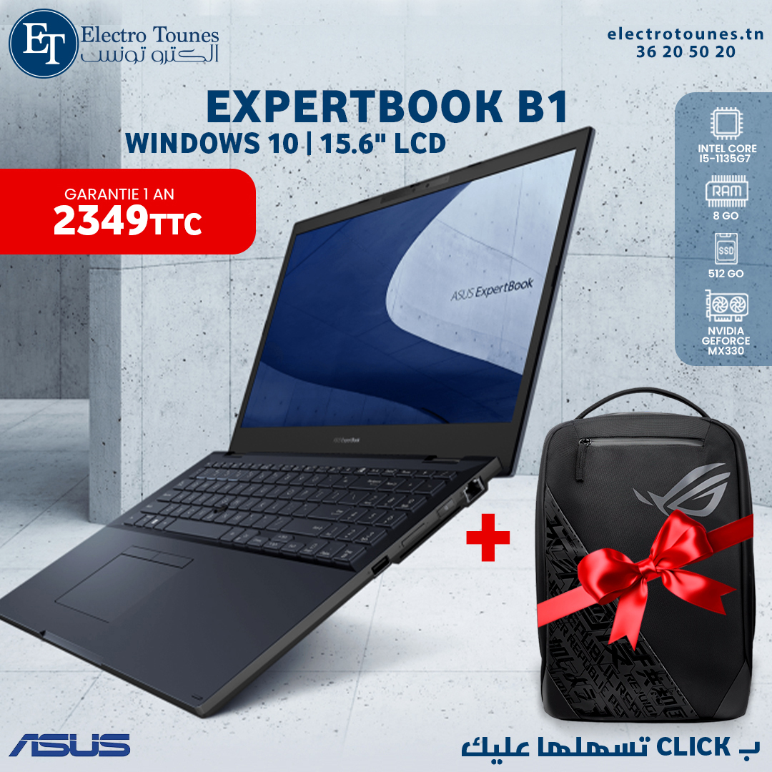 PC PORTABLE ASUS EXPERTBOOK B1 i5 8GO/512GO